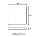 Ver imagem 4 de Painel De Led Blumenau Frameless Quadrado Sobrepor/Embutir 32W Bivolt 3000K Luz Amarela