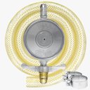 Ver imagem 1 de Kit Registro Regulador Gás 1kg Mangueira 1,2m + Abraçadeira