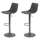 Ver imagem 1 de Kit 2 Banquetas Giratória Barbacena Rivatti Revestimento em Poliuretano (PU) Preto Base Disco