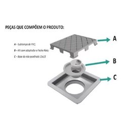 Ralo para Banheiro com Tampa Oculta em PVC Novii 15cm - 4