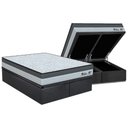Ver imagem 1 de Cama Box Baú Queen: Colchão Espuma D45 Orthoflex D33 Matera Ml + Base Crc Suede Gray (158x198)