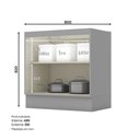 Ver imagem 2 de Balcão Modulado 80cm com Tampo 2 Portas Emily Henn