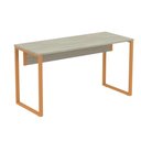 Ver imagem 1 de Mesa Escritório P25 Tub Pandin 170cm (larg) X 70cm Prof Tampo Mdp Casablanca Pé Aço Tubular