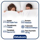 Ver imagem 3 de Cama Box Baú Casal Suede Bipartido + Colchão Ortobom Iso Dupla Face 60x138x188 Preto