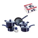 Ver imagem 3 de Conjunto de 5 Panelas com Revestimento Antiaderente em Cerâmica Diamond Azul Haüskraft