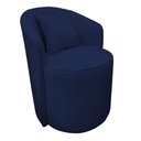 Ver imagem 1 de Poltrona Laura com Almofada Suede Azul Marinho - Dominic Decor Dominic Decpr