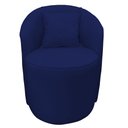 Ver imagem 2 de Poltrona Laura com Almofada Suede Azul Marinho - Dominic Decor Dominic Decpr