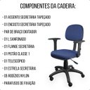 Ver imagem 4 de Cadeira Secretária Giratória Escritório Courvin com Braços