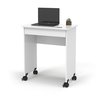 Escrivaninha Compacta Para Notebook Branco Com Rodinhas e Gaveta - 2