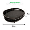 Ver imagem 3 de Cama Caminha Pet Sofá 75cm Futon Oval Acquablock