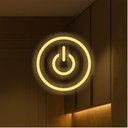 Ver imagem 3 de Espelheira 190x65 E06 Couro Simples Caramelo Sup Par Led Amarelo Bivolt Touch