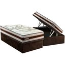 Ver imagem 1 de Cama Box Baú Solteiro: Colchão Anatômico Paropas D45 Resiste Hotel + Base Crc Suede Brown (88x188