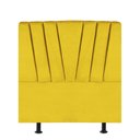 Ver imagem 1 de Cabeceira Estofada Bélgica 90cm Solteiro Para Cama Box Quarto Corino Amarelo - Gat Magazine