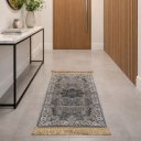 Ver imagem 1 de Tapete Persa Royal Cinza 50x85cm Fio Acetinado - Decoração para Quarto e Sala