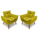 Ver imagem 1 de Kit C- 02 Poltronas Opala Luxo Suede Amarelo