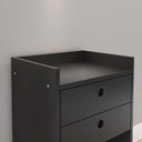 Ver imagem 3 de Conjunto Kit Quarto 2 Mesas de Cabeceira Retrô Bento Mesinha Com Gaveta - Preto -Lojas Rpm