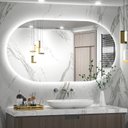 Ver imagem 2 de Espelho Lapidado Oval Iluminado com Led Frio - 70x120cm Woodglass Oval Iluminado Led