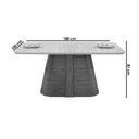 Ver imagem 2 de Mesa P/ Cozinha Ryze C/ Tampo Madeirado Vidro Curvo 180x100cm Cedro/off White - Dj Móveis
