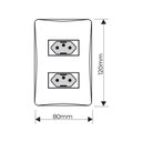 Ver imagem 2 de Tomada Dupla Fame Habitat Black 2P+T 20A com Placa 4x2 Preta