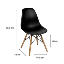 Cadeira Dkr Eames Polipropileno Base Eiffel Madeira Branca - 4