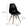 Cadeira Dkr Eames Polipropileno Base Eiffel Madeira Branca - 4