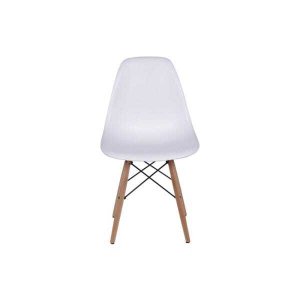 Cadeira Dkr Eames Polipropileno Base Eiffel Madeira Branca