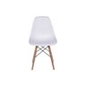 Cadeira Dkr Eames Polipropileno Base Eiffel Madeira Branca - 1