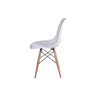 Cadeira Dkr Eames Polipropileno Base Eiffel Madeira Branca - 2