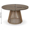 Ver imagem 2 de Mesa Laguna Tampo Ripado em Alumínio Estrutura em Alumínio Pintura Eletrostática Fendi Trama