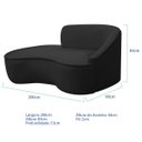 Ver imagem 3 de Divã Recamier Curvo Sala de Estar Recepção Marrocos 200cm Lado Esquerdo Bouclé