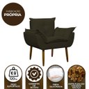 Ver imagem 7 de Kit 2 Poltronas Decorativa Sala e Quarto Opala Suede Herrero:marrom Escuro