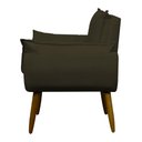 Ver imagem 4 de Kit 2 Poltronas Decorativa Sala e Quarto Opala Suede Herrero:marrom Escuro