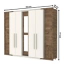 Ver imagem 2 de Guarda-Roupa Roupeiro 7 Portas Primavera Vitorino Vs676E, 6 Gavetas, Rovere e Vecchio