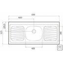 Ver imagem 2 de Pia Inox para Cozinha Tramontina Standard 120cmx52cmx12cm