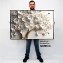 Ver imagem 2 de Quadro Decorativo Floral Luxo Primavera Branca em Tela Canvas Tacolado Borda Infinita 80 X 120cm