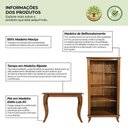 Ver imagem 2 de Conjunto Aparador e Estante Luiz Xv Clássico 100cm 80cm Madeira Maciça Castanho