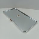 Ver imagem 2 de Bandeja Decorativa de Metal Prata 1x40x20cm Servir Mesa Organizar Café Aparador