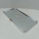 Ver imagem 6 de Bandeja Decorativa de Metal Prata 1x40x20cm Servir Mesa Organizar Café Aparador