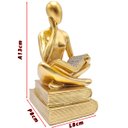 Ver imagem 3 de Estátua Figura Pensador Estudando Enfeite Decorativo Casa Estatueta Reflexão Mesa Escritório Decoraç
