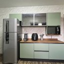 Ver imagem 2 de Papel de Parede Lavável P/ Móveis Eletrodomésticos Armários Verde Oliva Frosty Diversas Medidas