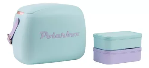Caixa Termica Portatil com Alça Camping Cooler Polarbox 6l Azul com Lilas - 2