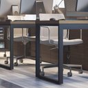 Ver imagem 2 de Mesa para Escritório Estilo Industrial 1,90m Pés de Aço Frame F190 Kappesberg - Carvalho Munique