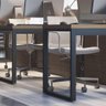 Mesa para Escritório Estilo Industrial 1,90m Pés de Aço Frame F190 Kappesberg - Carvalho Munique - 2