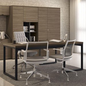 Mesa para Escritório Estilo Industrial 1,90m Pés de Aço Frame F190 Kappesberg - Carvalho Munique