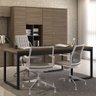 Mesa para Escritório Estilo Industrial 1,90m Pés de Aço Frame F190 Kappesberg - Carvalho Munique - 1