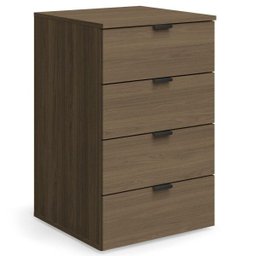 Gaveteiro para Escritório 46cm 4 Gavetas com Chave Frame F204 Kappesberg - Carvalho Munique - 1