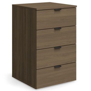 Gaveteiro para Escritório 46cm 4 Gavetas com Chave Frame F204 Kappesberg - Carvalho Munique
