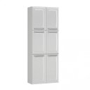 Ver imagem 2 de Paneleiro Itatiaia 70cm com Vidro em Aço Branco 6 Portas Luce