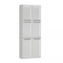 Paneleiro Itatiaia 70cm com Vidro em Aço Branco 6 Portas Luce - 2