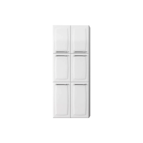 Paneleiro Itatiaia 70cm com Vidro em Aço Branco 6 Portas Luce